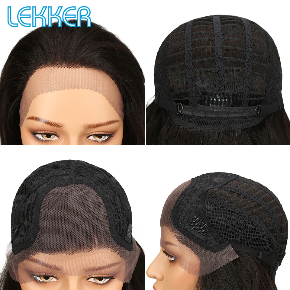 

Lekker 4x4 Lace Front Human Hair Wigs Remy Brazilian Human Hair Wigs Straight Human Hair Wigs For Women Two Colors 14-26 Inches