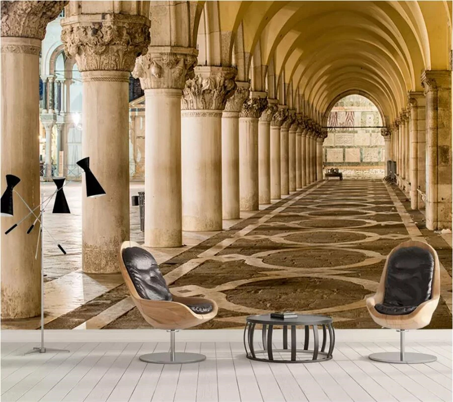 Обои на заказ 3d обои европейская старинная архитектура дорожка фон настенная