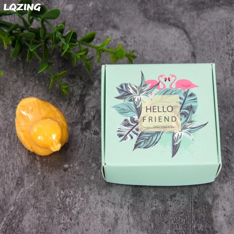 30 шт. дешевая крафт подарочная упаковка картонная бумажная коробка фламинго