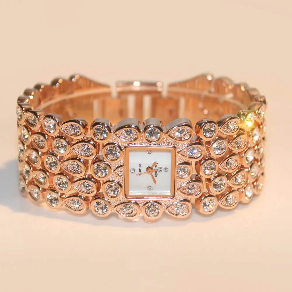 Новинка 2017 известный бренд полностью бриллиантовый браслет часы для женщин
