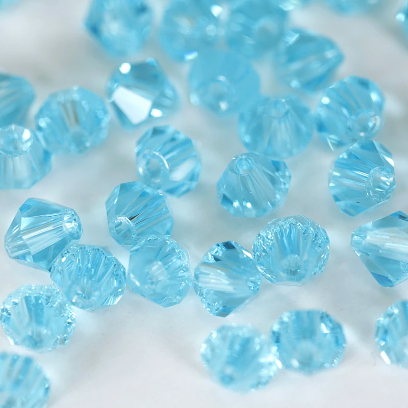 Все Цвета & смесь цветов 4 мм 6 прозрачный белый Bicone beads Стекло кристалл для нашивки