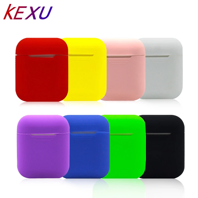 Мягкий силиконовый чехол KEXU для Apple Airpods противоударный гарнитура AirPods