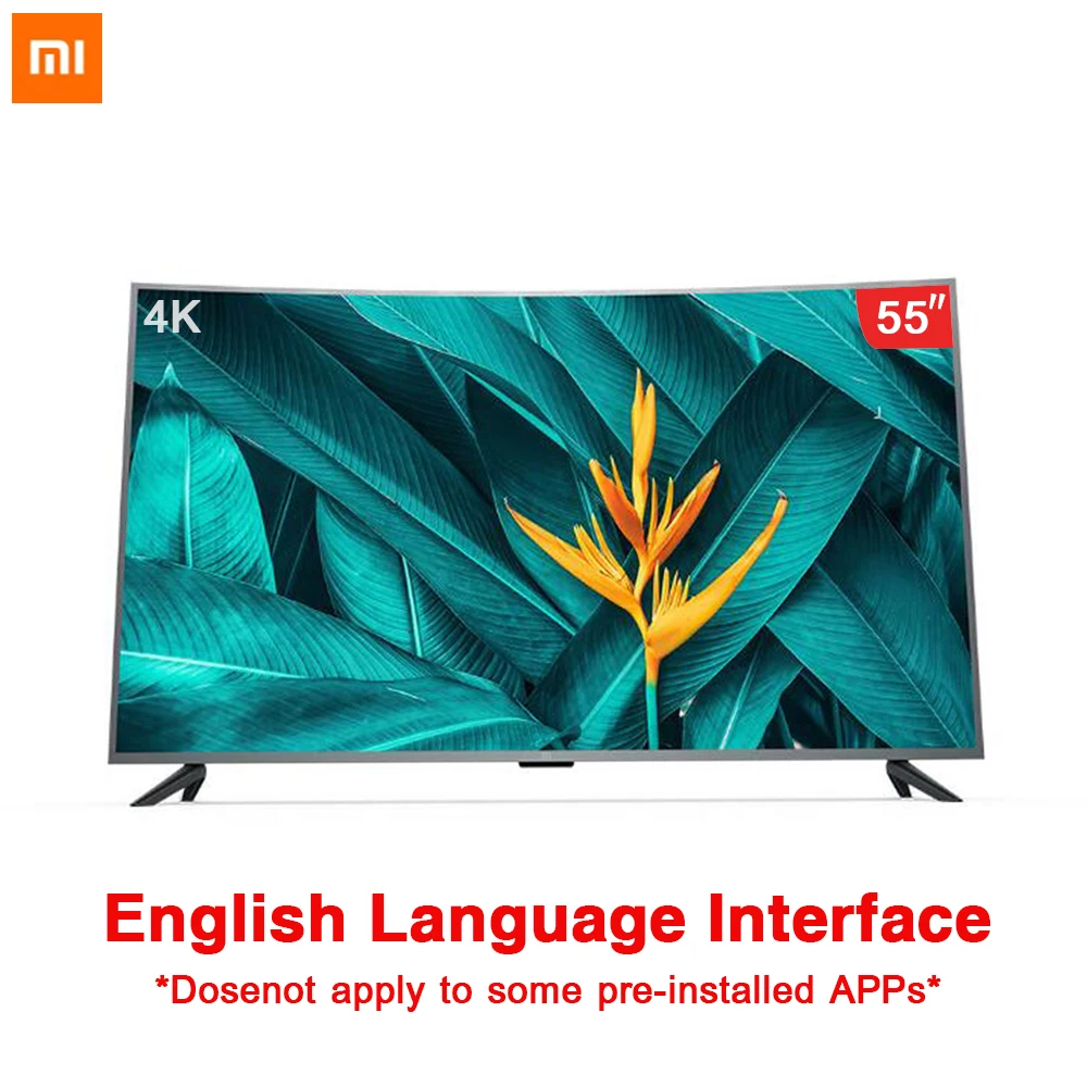 ТВ экран Xiaomi 55 дюймов Curve 4000R золотистая кривизна True 4K Ultra HD 2 Гб + 8 поддержка