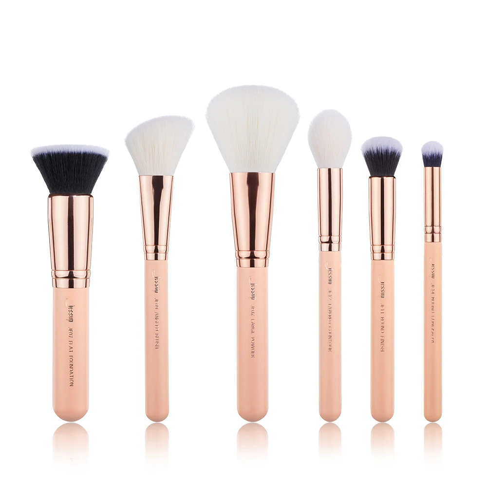 Jessup beauty 6 шт. набор кистей для макияжа дропшиппинг pincel контурный макияж скрывающий порошок кисти для основы косметики T458
