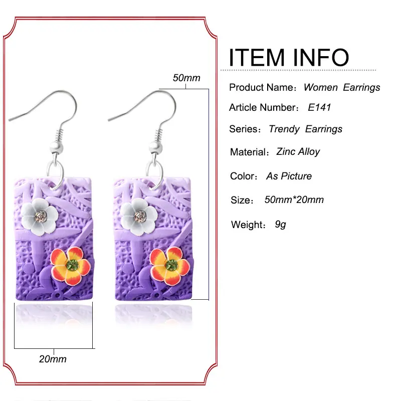 F &amp U 3 разных цвета мягкой глины прямоугольной формы с цветком посеребренные