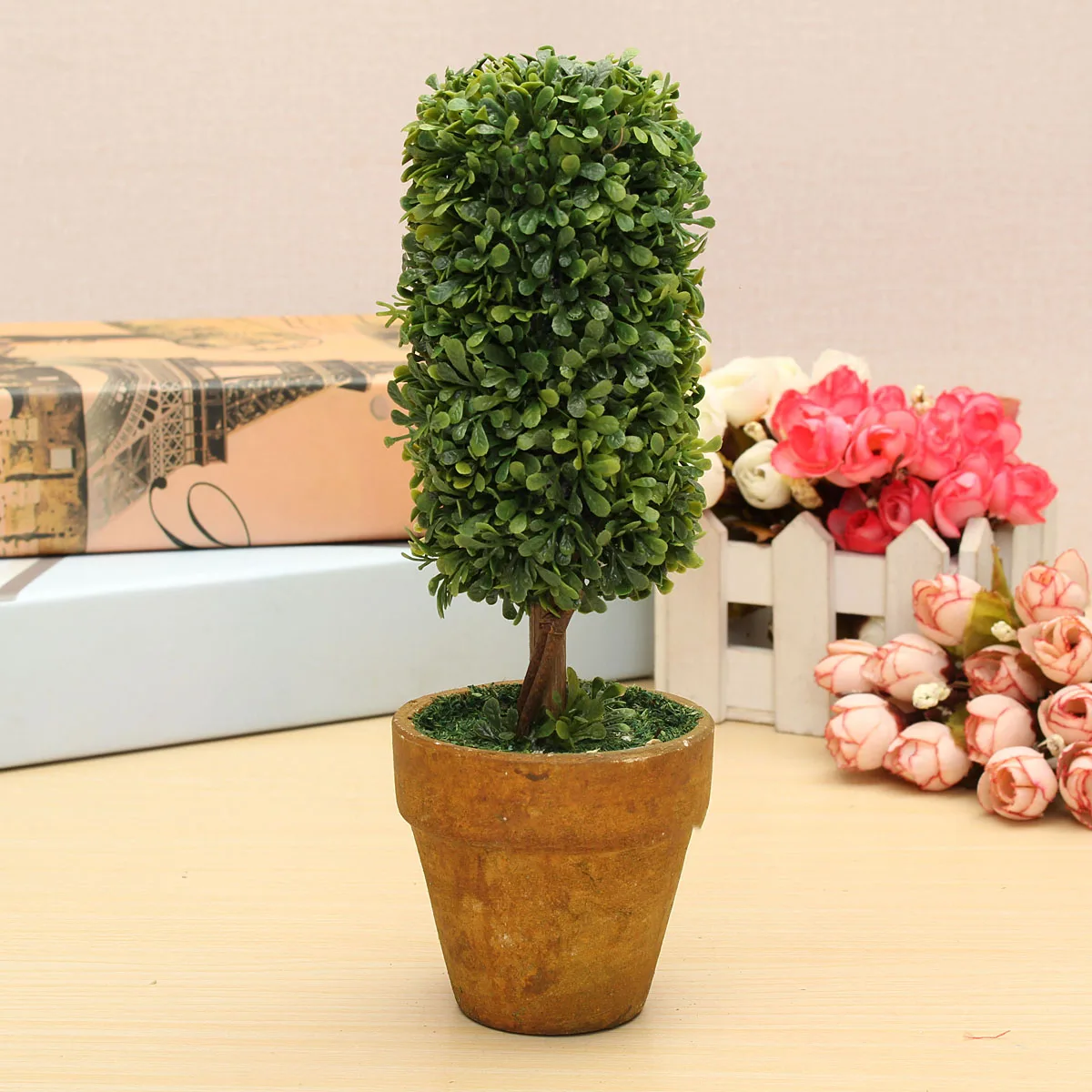 Cylinder 21cm Искусственные садовые травы свадебные Композиции Buxus шары Самшит Топиарий пейзаж поддельные деревья горшки растения - Цвет: Cylinder 21cm