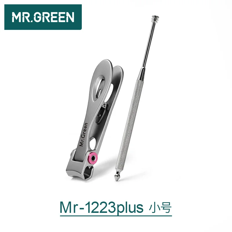 MR. GREEN кусачки для ногтей из нержавеющей стали кусачки для ногтей инструмент для маникюра инструмент для красоты резак для ногтей Педикюр Ножницы для пальцев ног - Цвет: MR-1223PLUS