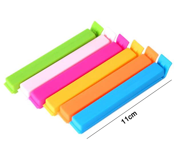 NEWKBO 10Pcs/lot Portable New Kitchen Storage Food Snack Seal Sealing Bag Clips Sealer Clamp Plastic Tool GYH | Инструменты