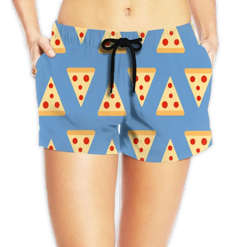 SAMCUSTOM New Women's Quick-drying Beach seaside Casual Shorts pizza 3D printing Custom Summer Girl Home | Женская одежда