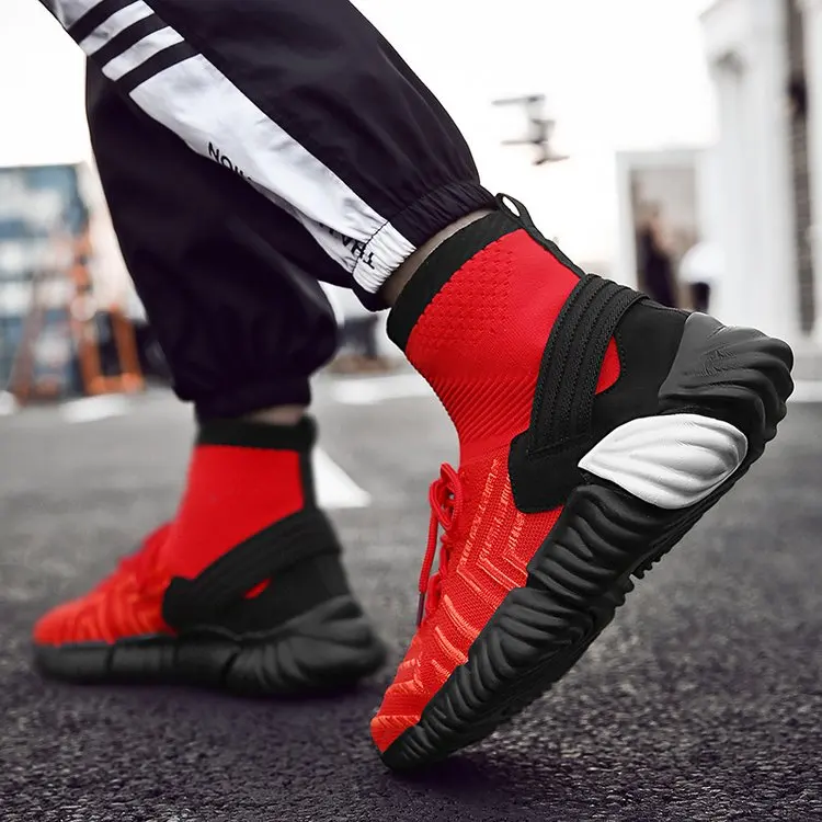 Мужские кроссовки с высоким берцем уличная мода весна 2019 |