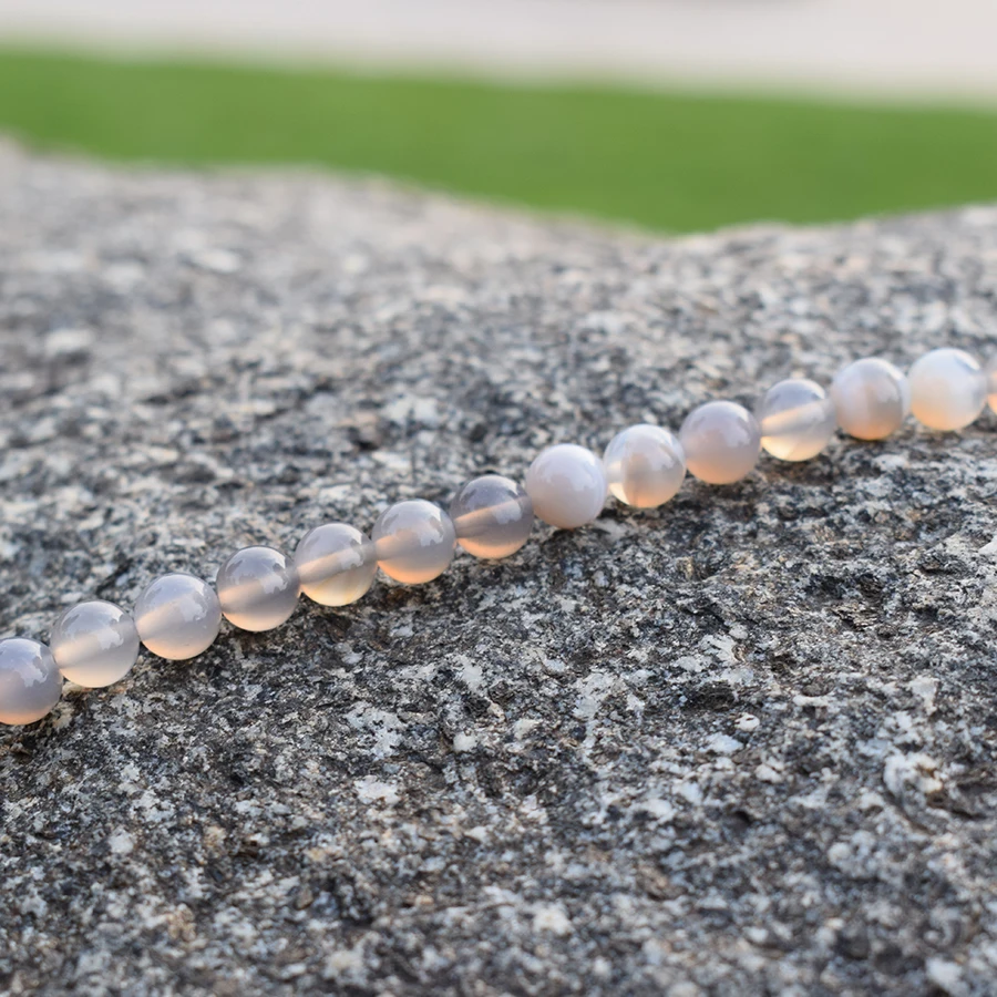 Круглые полосатые Агаты темно-синего цвета свободные бусины для браслетов