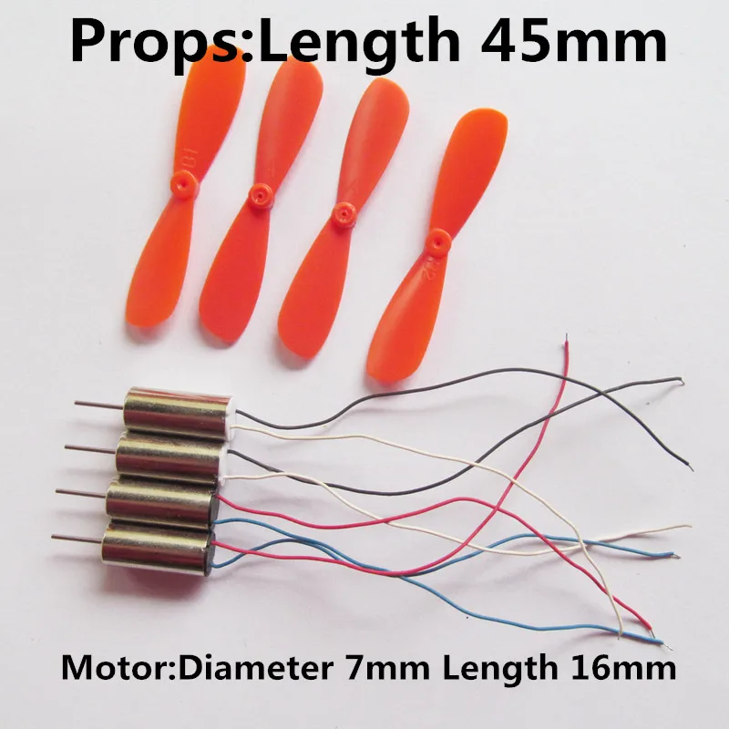 716 7*16 мм мотор без сердечника CW CCW 45 4 5 см реквизит A B RC mini DIY вертолет коптер