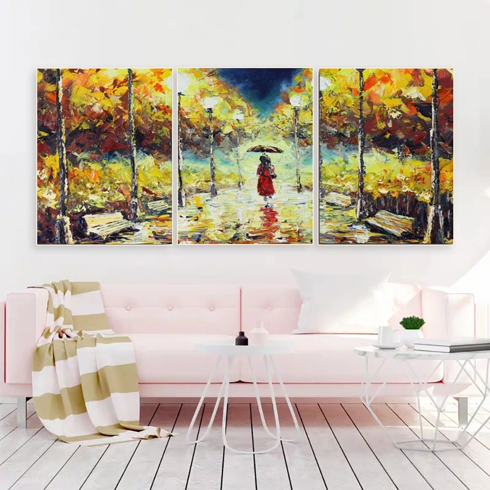 

Bright Street Landscape Canvas Painting Nordic Street Art Posters And Prints Wall Art Decor Pictures For Living Room Decoration