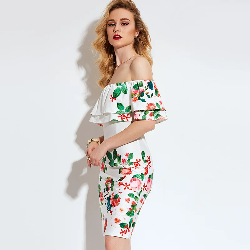 Sishot женские повседневные платья летние белые без рукавов с цветочным принтом