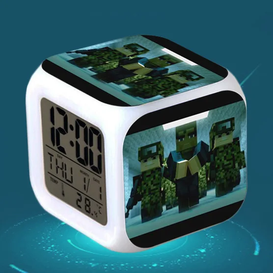 19 Мультяшный детский будильник reloj despertador TNT цифровые часы красочные светящиеся wekker настольные светодиодный светильник wake up Reveil - Цвет: 19