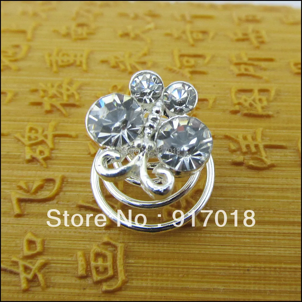 Оптовая продажа 12 шт. Лот Кристалл горный хрусталь жемчуг цветок волос Twists