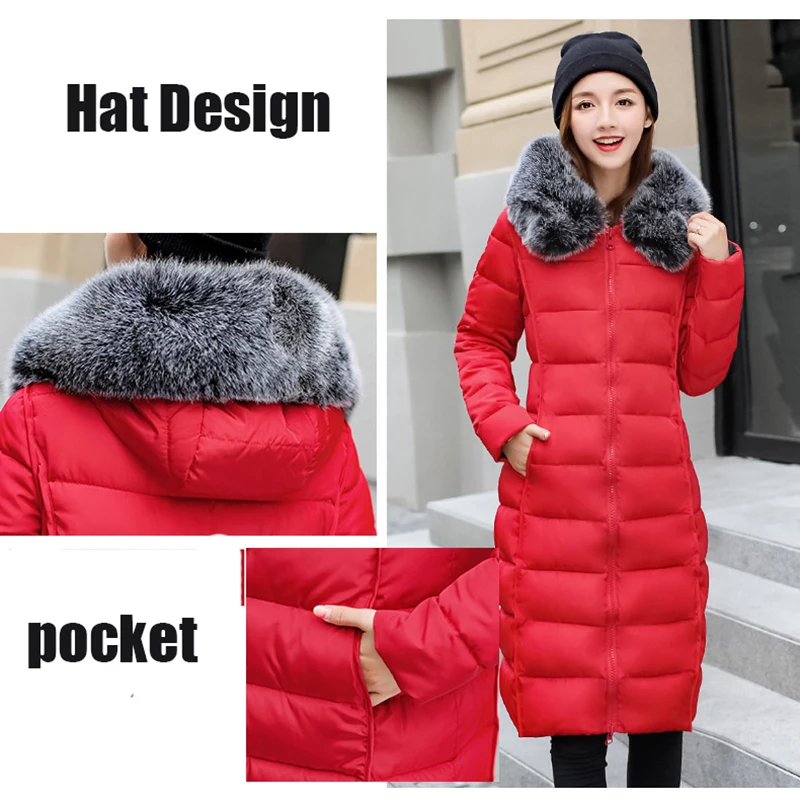 New Women Parka Winter Double Wear Jacket Slim Medium Length Female Outerwear Thick Women's Coats And Jackets | Женская одежда