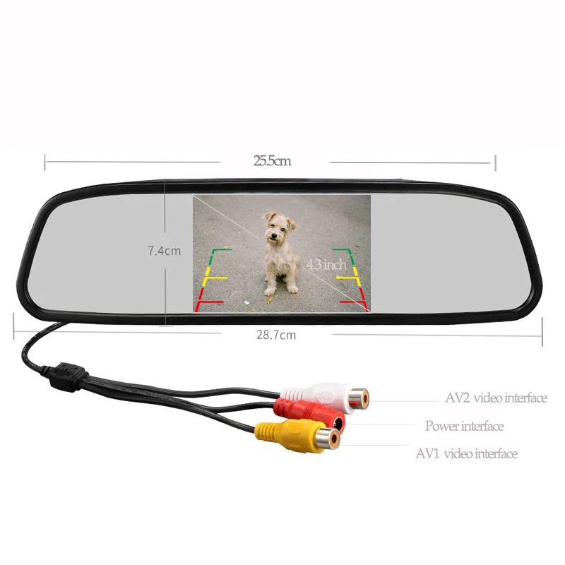 Автомобильная электроника 4.3 &quotЦвет TFT ЖК дисплей Экран автомобиля Зеркало