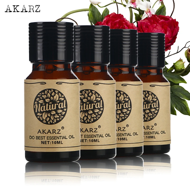 AKARZ, известный бренд, вишневый цвет, нероли, гардения, Helichrysum, эфирное масло для ароматерапии, массажная спа-ванна, уход за кожей, 10 мл* 4