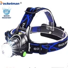 Перезаряжаемый налобный фонарь T6L2 масштабируемый Водонепроницаемый светодиодный налобный фонарь Q5 фонарик громкой связи фонарик для пеших прогулок кемпинга бега