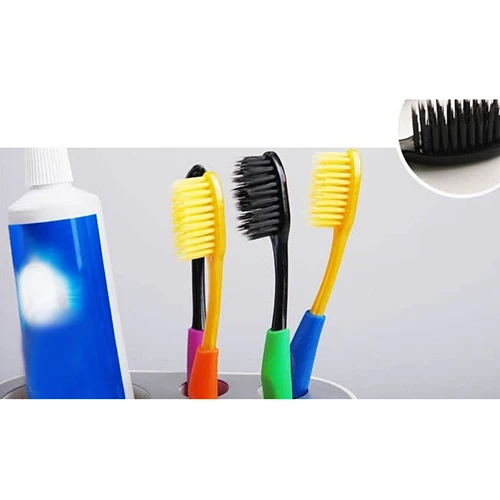 4 шт. бамбук древесный уголь нано щетка для дома уход за полостью рта двойные