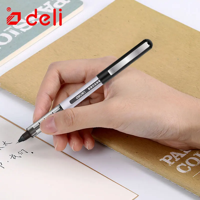 Deli 12 шт. Шариковая ручка для студентов канцелярские принадлежности пластиковая