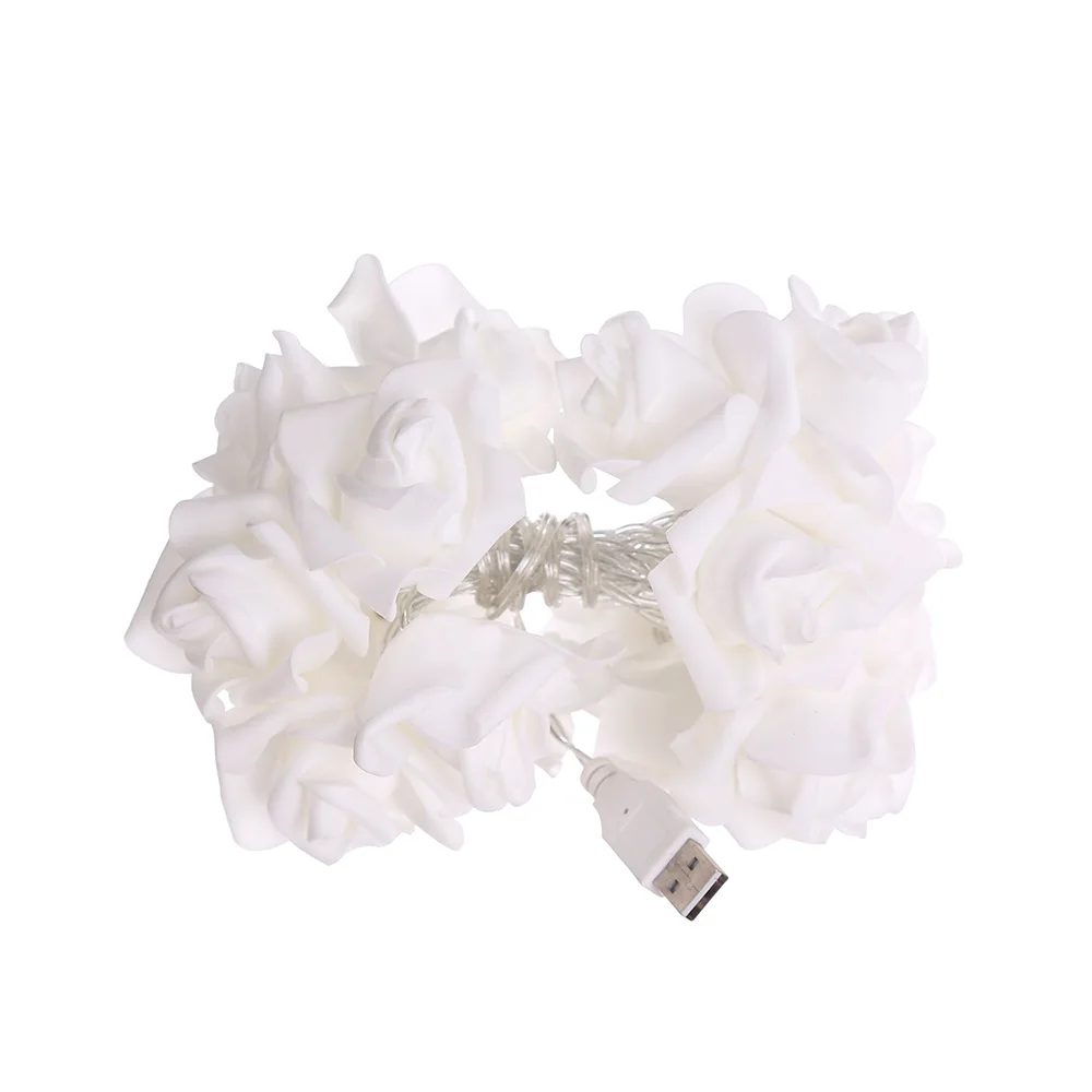 Гирлянда из 20 лампочек розы Рождественское украшение для свадьбы вечерние НКИ