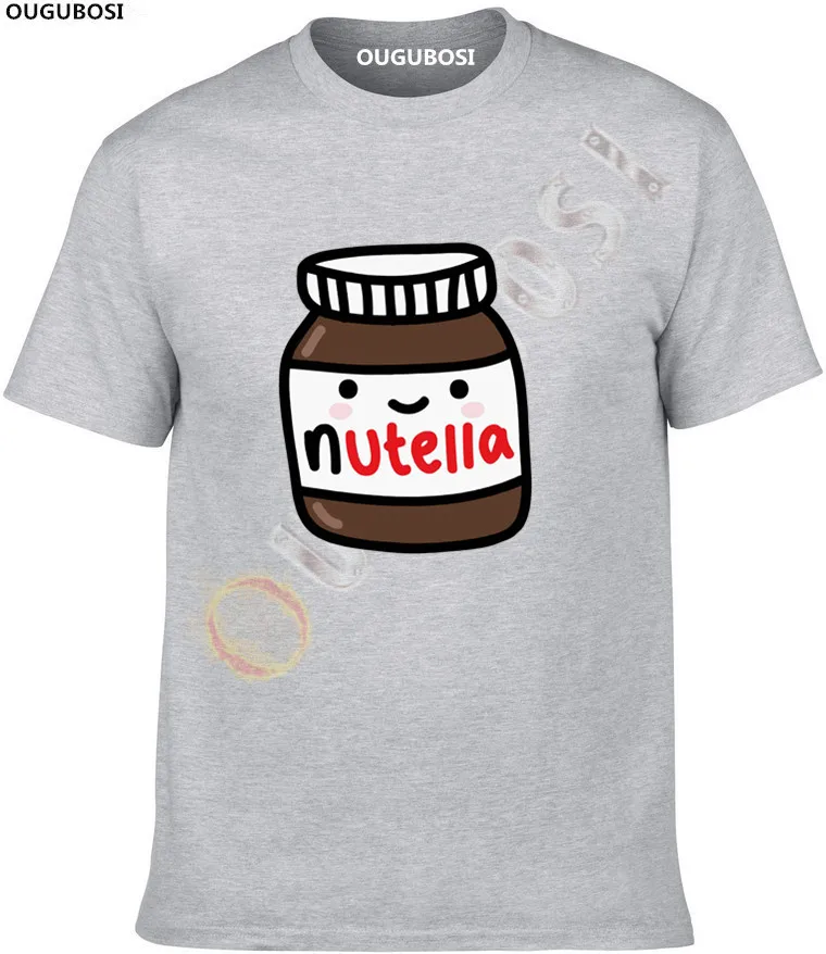 Бесплатная доставка с изображением шоколадной пасты Nutella лесной орех футболка
