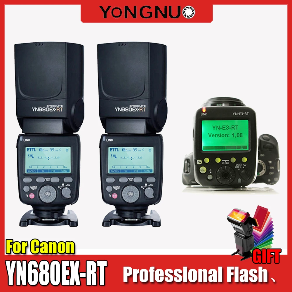 YN680EX-RT Беспроводная вспышка 2,4G ttl HSS Speedlite для Canon с поддержкой YN-E3-RT батареи Li Master Slave Flash EU Plug US Plug UK