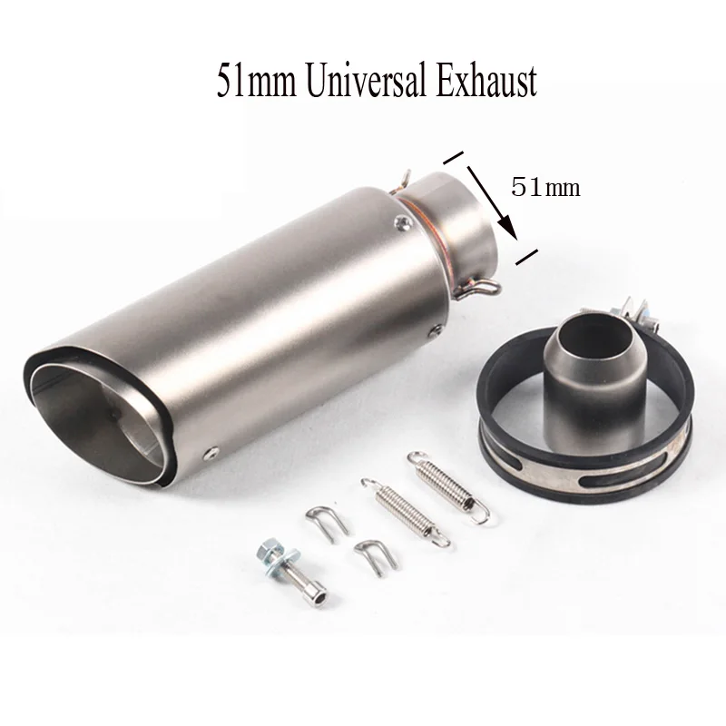 A3-51CM Akrapovic Универсальный 60 мм 51 мм moto rcycle выхлопная труба akrapovic escape moto для z800 zx10r r6 r3 r25 глушитель гоночный выхлопной - Цвет: A3-51CM