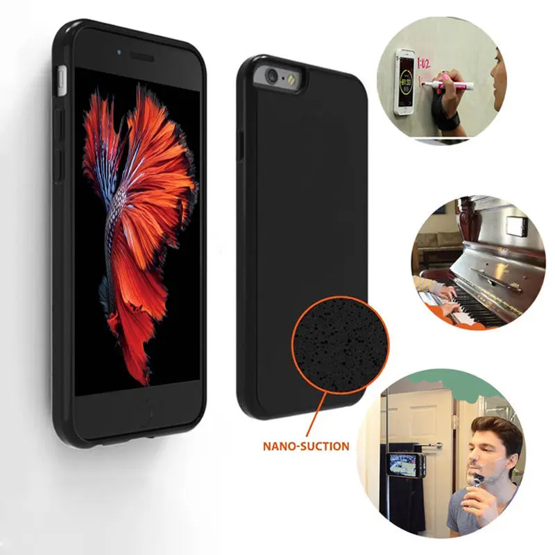 Роскошный АДСОРБИРОВАННЫЙ чехол с наноприсоской для iPhone 12 Pro Max 11 XS XR гибридный