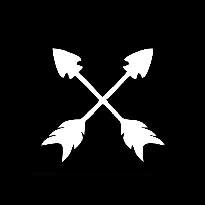 TGS 12 7 см * 11 6 с капюшоном Archer Bow And Arrow Виниловая наклейка цвет черный серебристый |