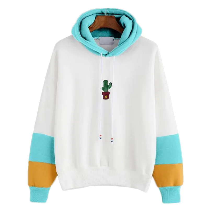 CALOFE Patcwork полосатые толстовки для женщин с капюшоном женская одежда в Корейском