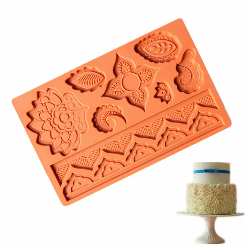 

Leaves Flower 3D Shape Embossed Silicone Mold Cupcake Fondant Molds Chocolate Pastry Mould DIY Cake Decoration Baking Tools