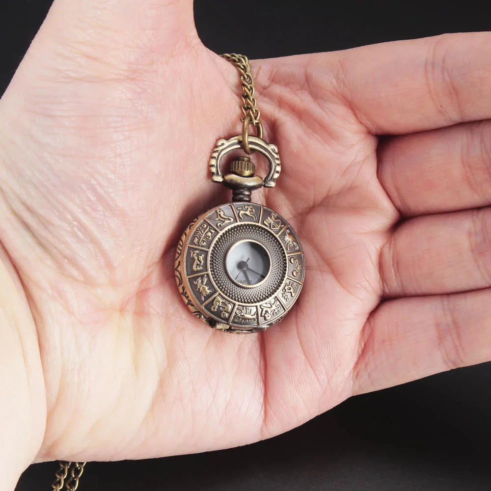 Топ Мода унисекс античный ретро женские карманные часы леди Fob созвездие Полный
