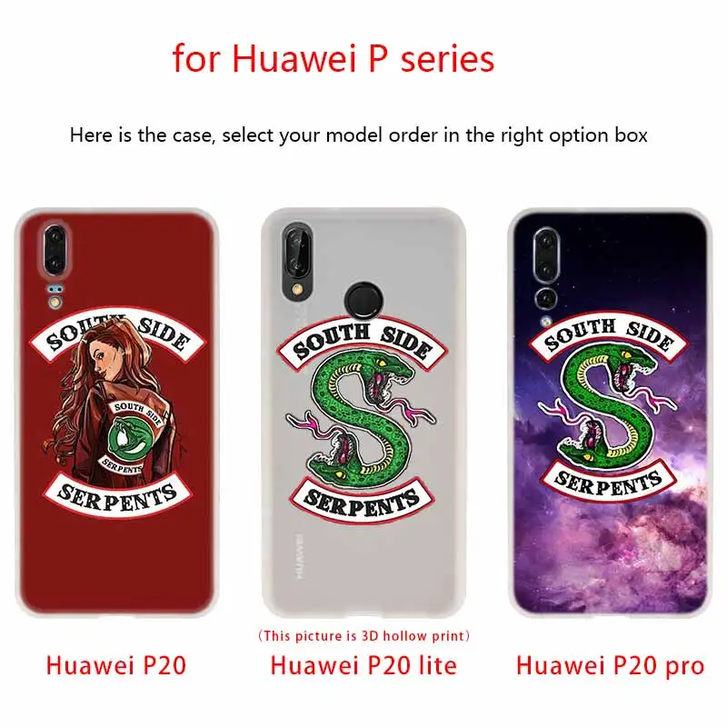 Новый чехол Riverdale South Side Serpents силиконовый мягкий из ТПУ для Huawei P50 P30 P40 P20 Pro P10 Lite P