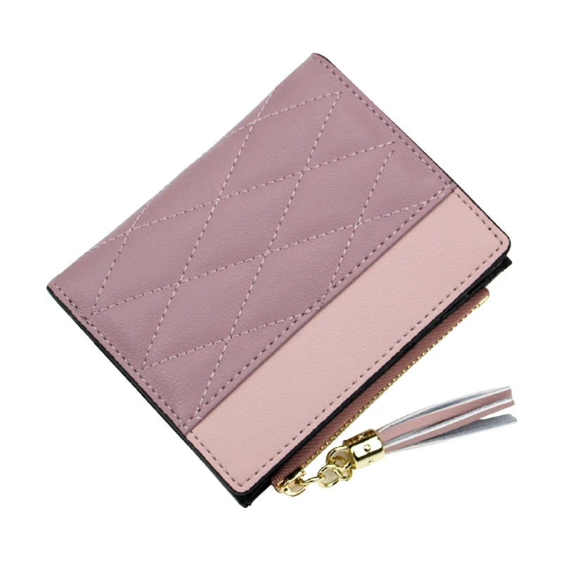 Кошелек женский из натуральной кожи с кисточками в клетку | Багаж и сумки