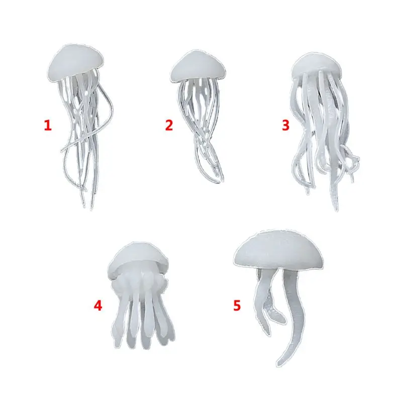 

5 Pcs/set Crystal Epoxy Ocean Jellyfish Modeling Filler DIY Crafts Filling Supplies UV Accessories Decoration Materials