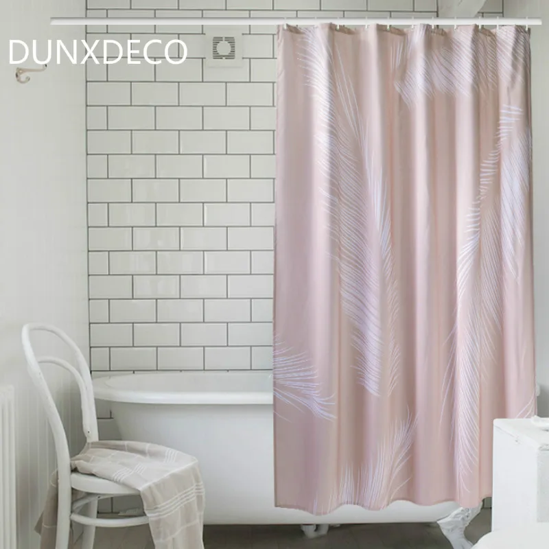 DUNXDECO, занавеска для душа, для ванной, водонепроницаемая, Cortinas, нордическая, простая, Палм, розовый, зеленый, полиэстер, ткань, Rideau, искусство, украшение дома