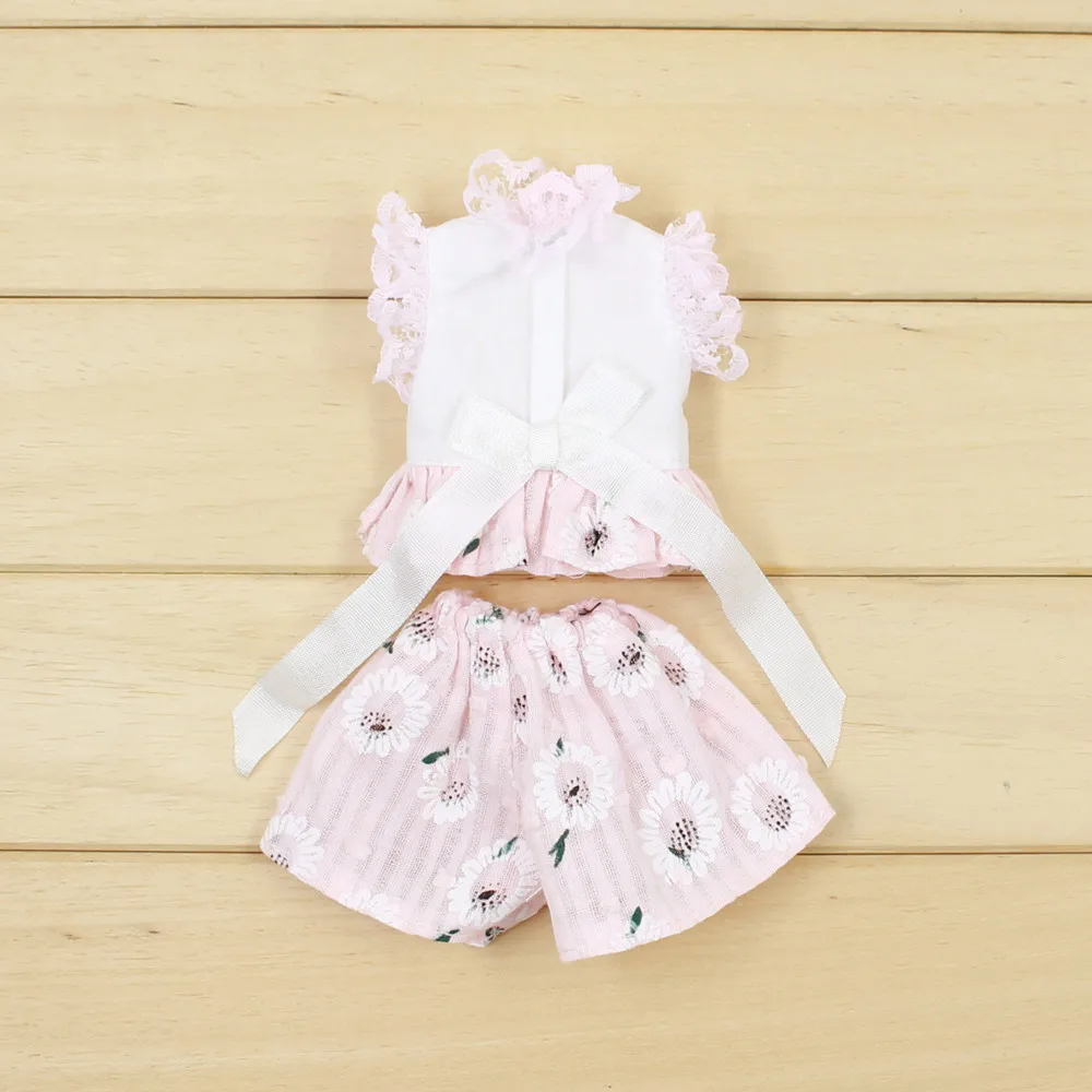 Blyth ICY Licca Body 1/6 кукла аксессуары наряд кружевная рубашка розовые штаны BJD игрушка подарок - Цвет: Whole Set
