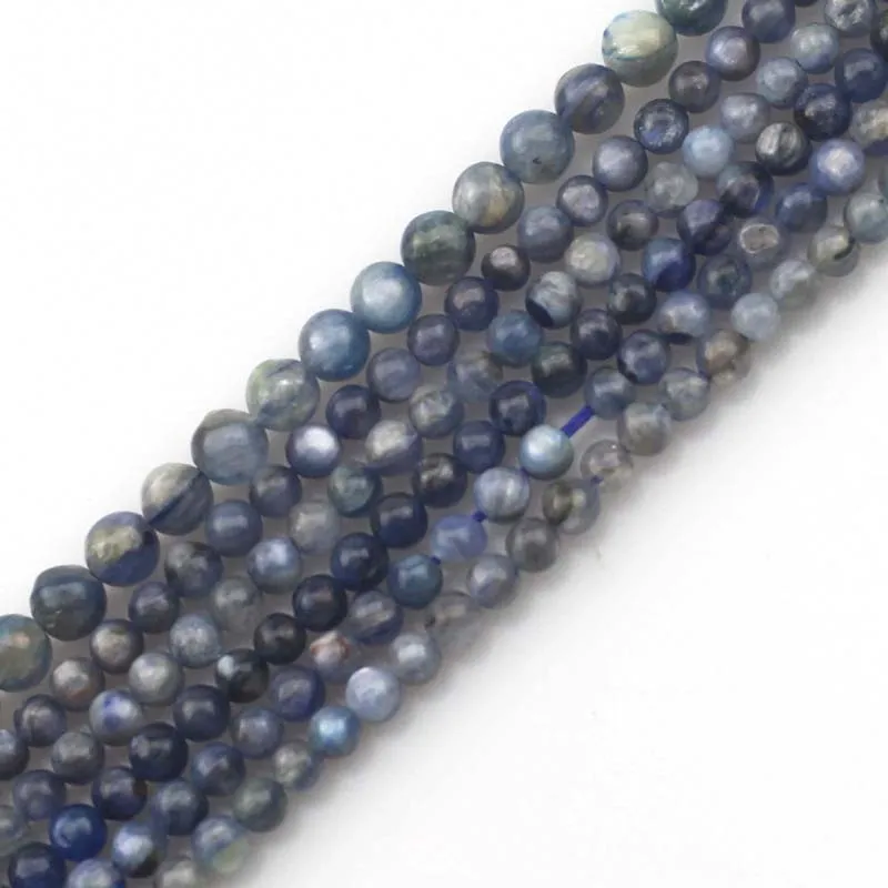 

round natural kyanite stone beads natural stone beads DIY loose beads for jewelry making strand 15" wholesale !
