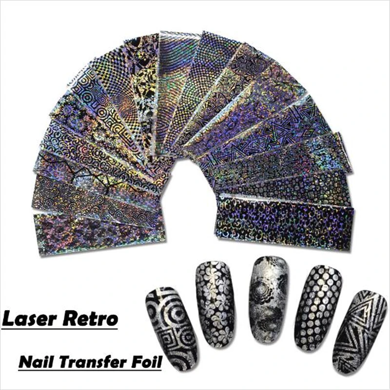 16 штук пакет Фольга для ногтей яркие цвета переводная наклейка дизайна 6 4*5 3 см