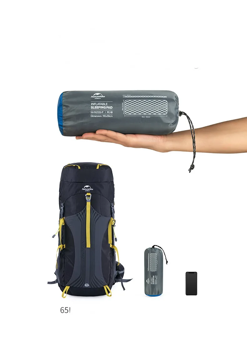 Naturehike Сверхлегкий надувной матрас 1 для одного человека, уличные спальные подушечки, водонепроницаемые мешки, походный коврик W& Fill Air Bag 420 г