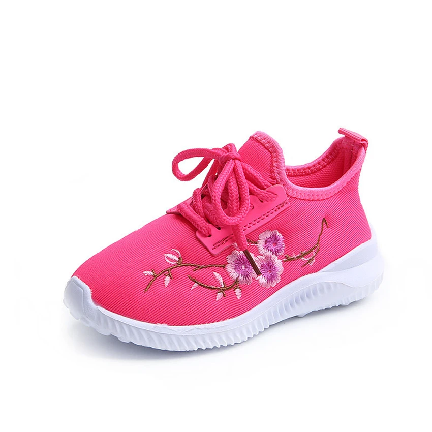 ZzSuper новые девушки летние туфли модные с цветочной вышивкой на шнуровке плоский