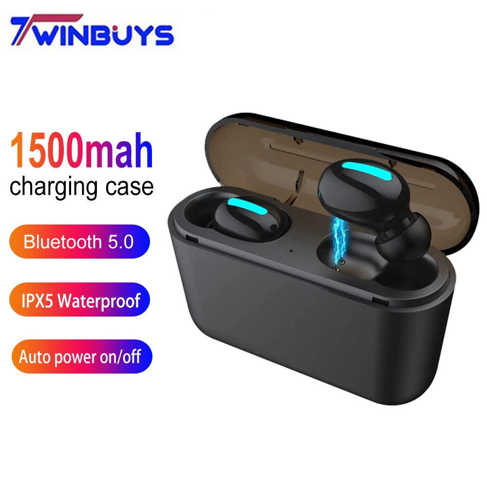 Наушники вкладыши TWS Bluetooth 5 0 наушники Беспроводной гарнитура Музыка спортивные с