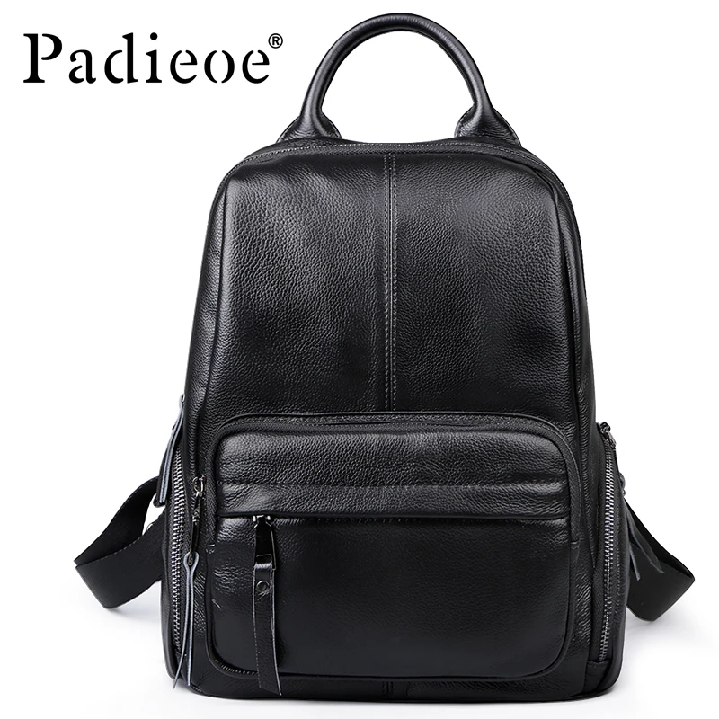 Padieoe корейский стиль женский рюкзак из натуральной кожи школьный дорожные сумки
