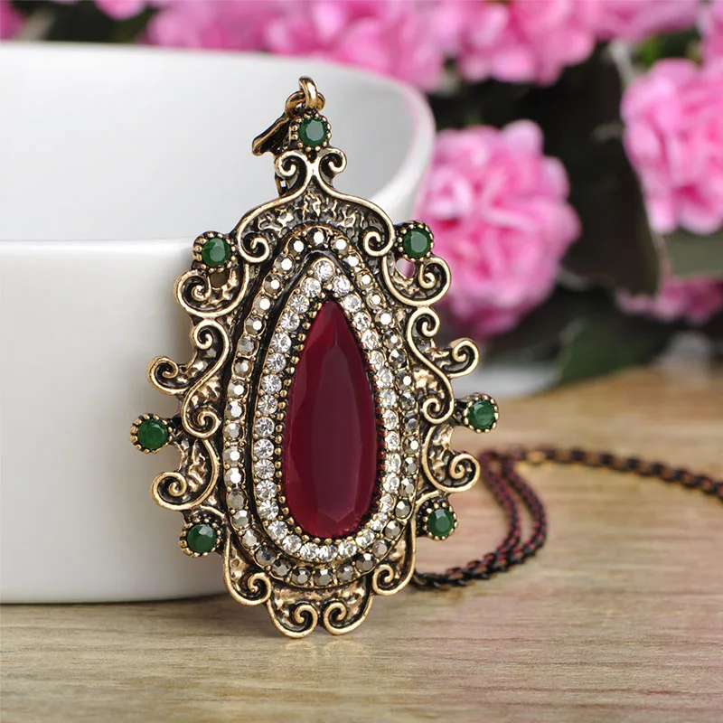 Blucome кристалл смолы Винтаж ювелирные наборы Бренд Bijoux капли воды французские крючки для ожерелий серьги набор турецкий для женщин леди подарки