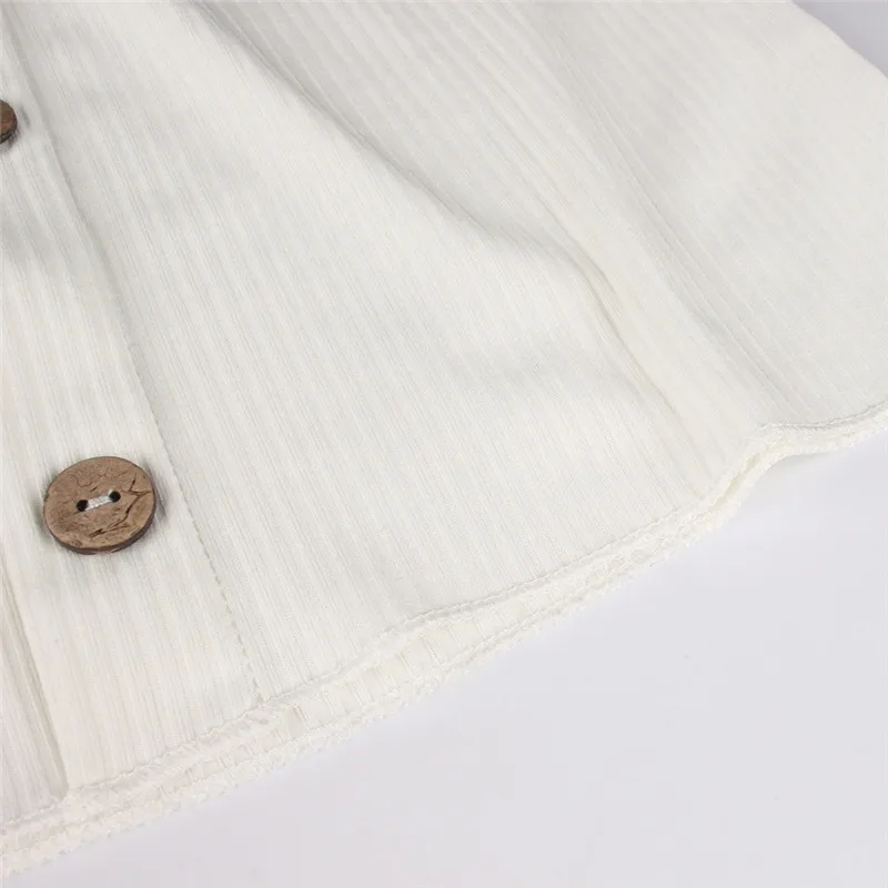 Модные женские туфли Однотонная одежда с открытыми плечами пуговицы короткая