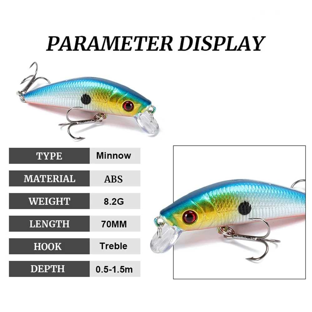 Victorsense Minnow приманки для ловли рыбы 7 см 8 2 г Crankba плавающая искусственная приманка