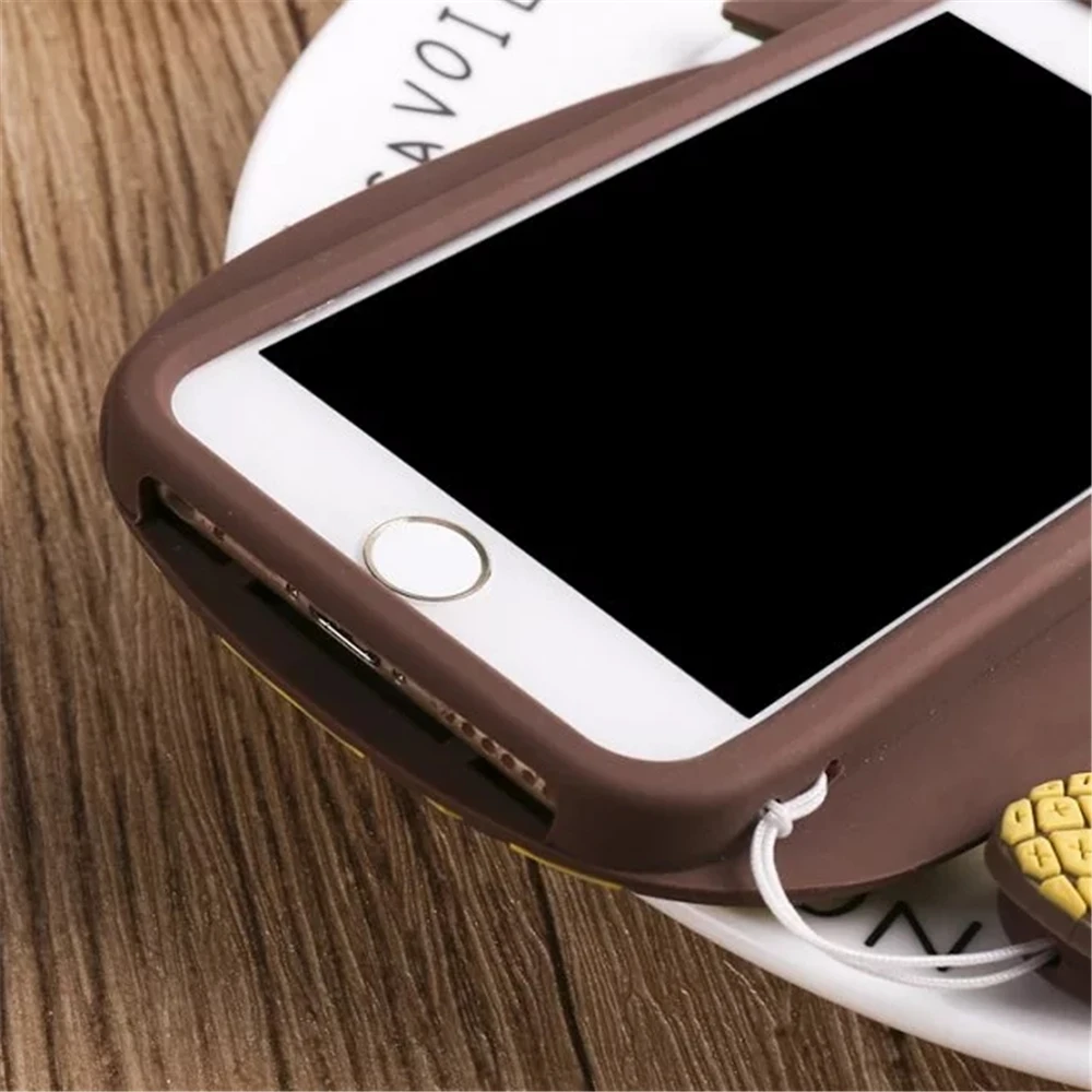 Мягкая силиконовая задняя крышка с 3d изображением кактуса ананаса для iPhone 5 5s SE 5C 6